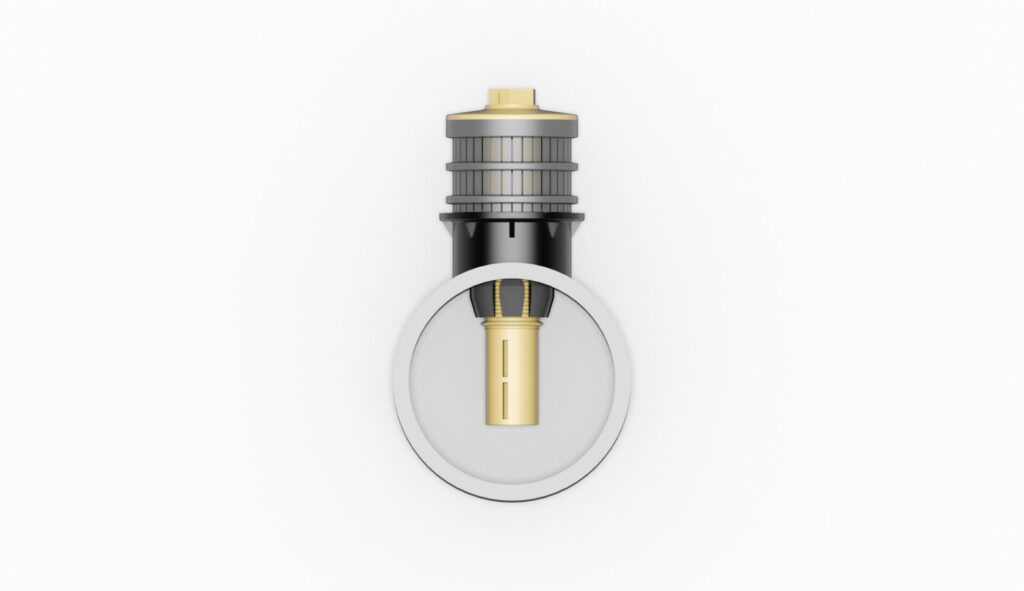 ADR 36x0.5 Filterdüse mit schwarzem und goldenem Gehäuse, geeignet für verschiedene Anwendungen.