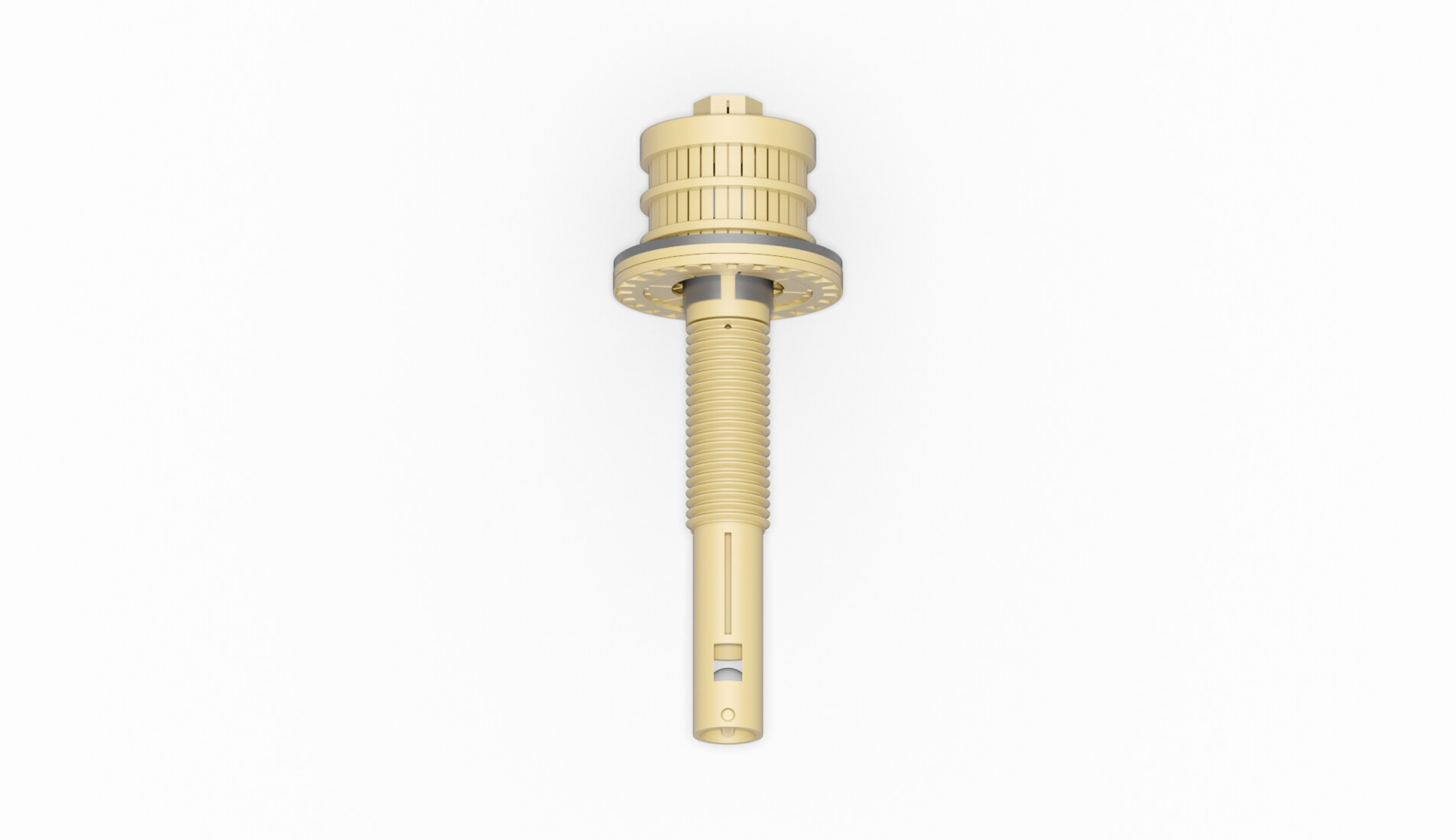 MDL 0.2 M24 Filterdüse mit einem zylindrischen Körper und einer runden Oberseite in gelber Farbe.