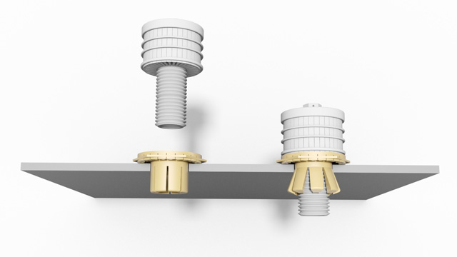 Drei Filterdüsen mit unterschiedlichen Designs auf einer neutralen Oberfläche abgebildet.