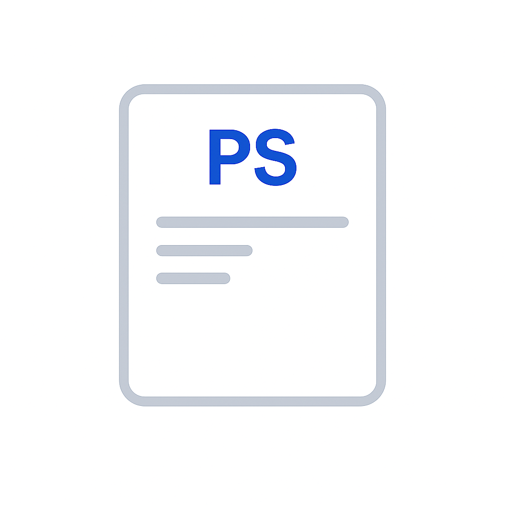 Dokument mit der Aufschrift PS, das Informationen zu Polystyrol enthält.